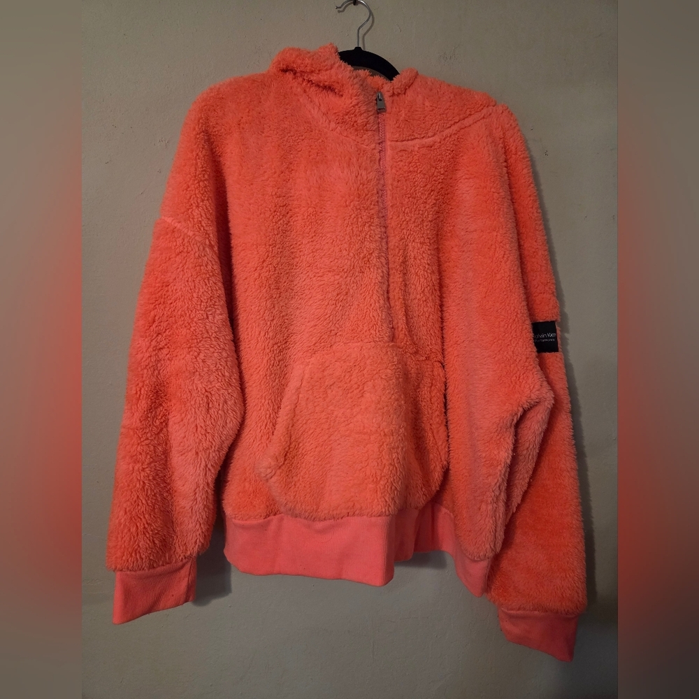 Calvin Klein Vibrant Orange Fleece Jacket